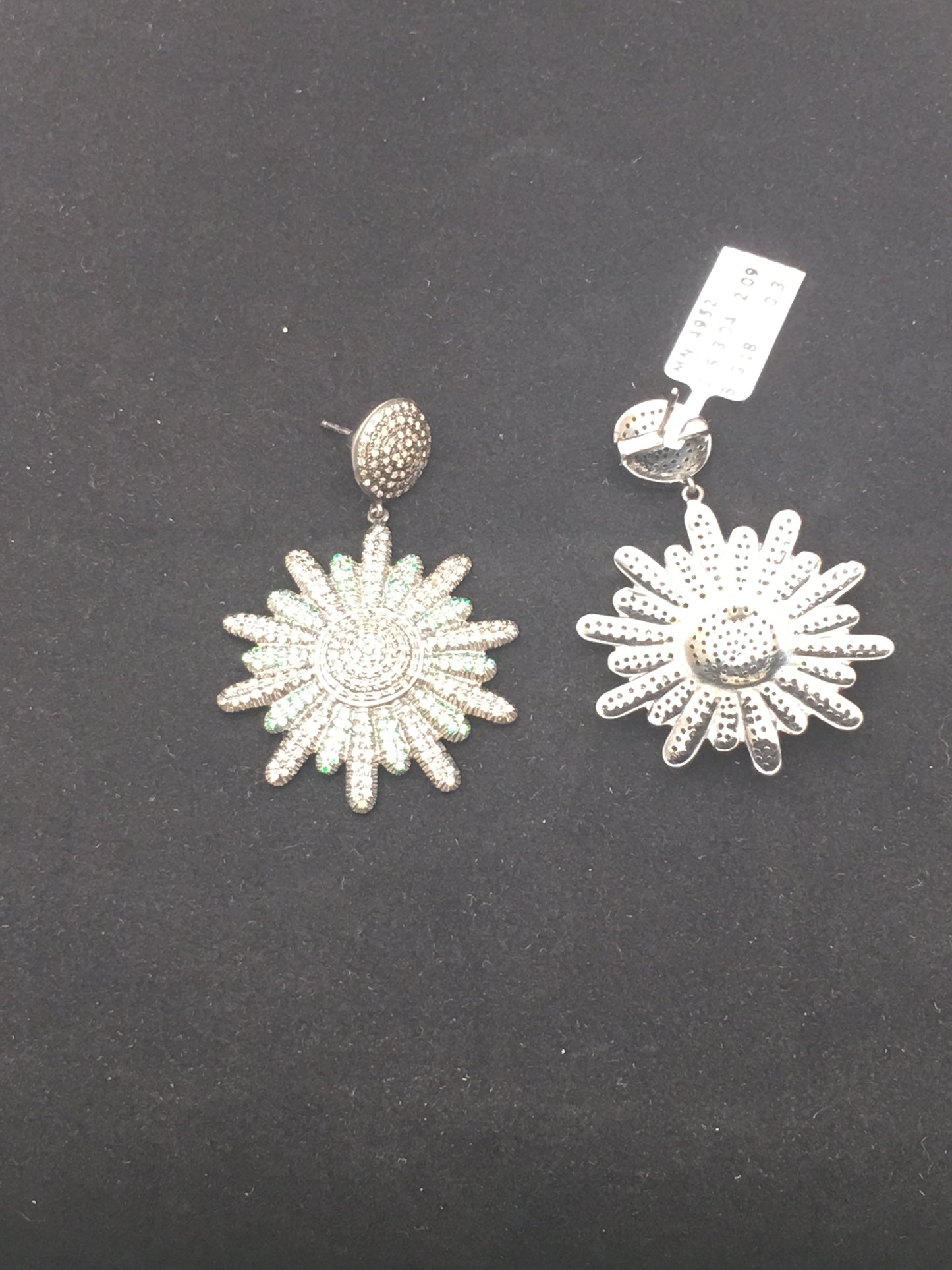 Diamond and Tsvorite Earrings