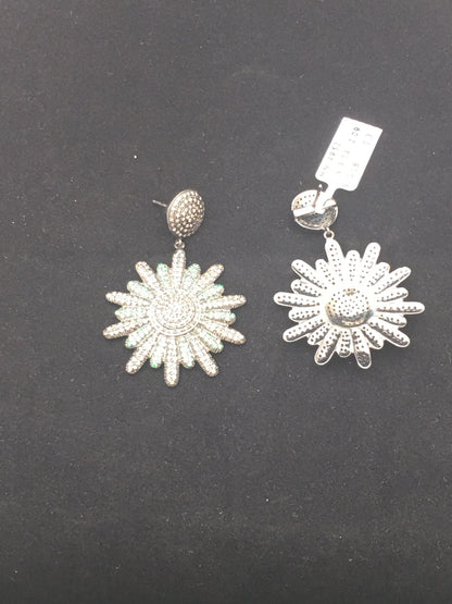 Diamond and Tsvorite Earrings