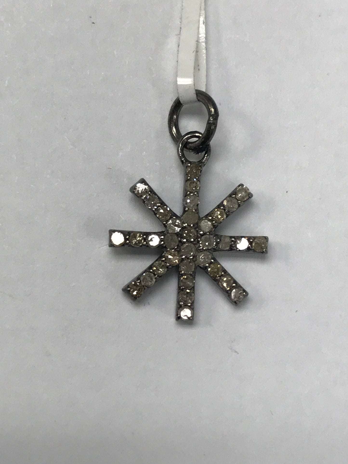 Star Burst Diamond Charms Approx 14 x 14 mm