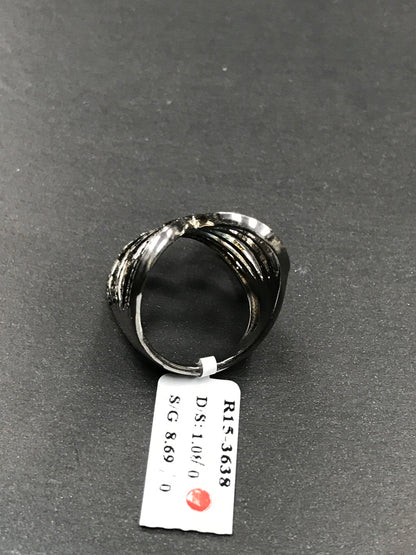 Diamond Barrel Loop Diamond Ring