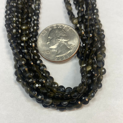 Cats Eye Coin Facetted, Coin Facetted, Beads