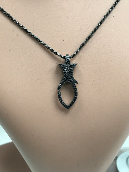SILVER STONE CLASPS