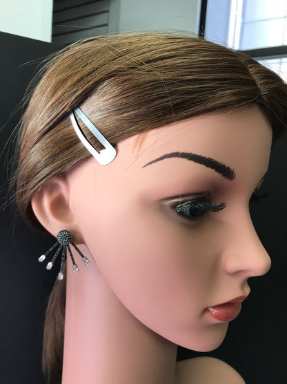 Black Spinel Moonstone Earring