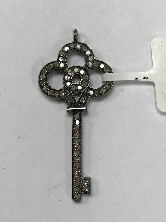 Key Shape Diamond Pendants & Charms