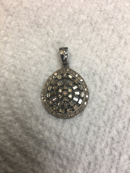 Pear Shape Diamond Pendant And Connector