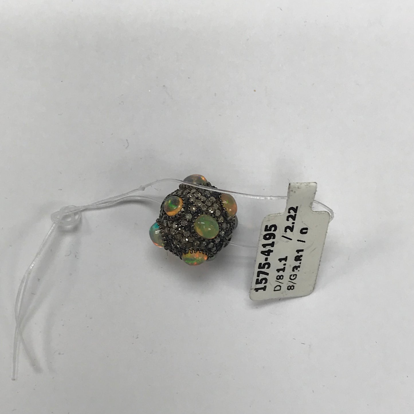 DIAMOND SILVER PAVE BEADS