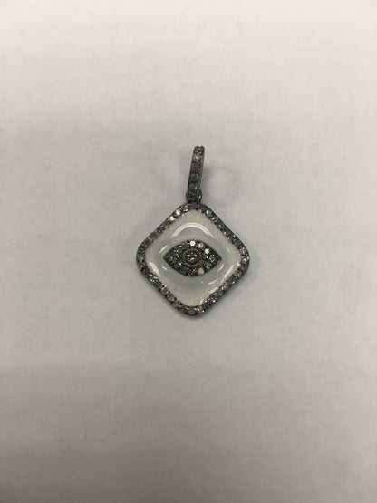 Evil Eye Silver Diamond Charm