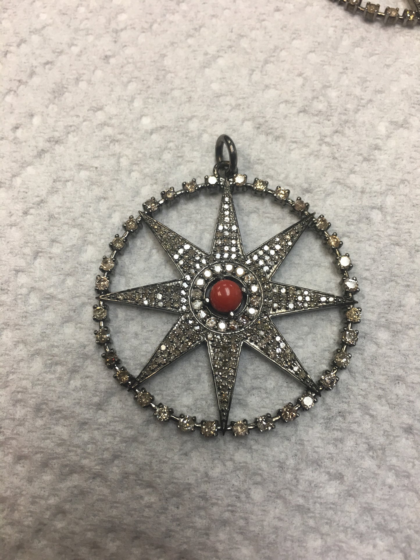 Round Shape Diamond Pendant