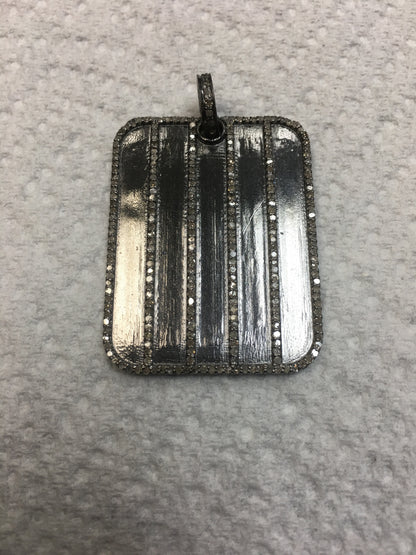 Square Shape Diamond Pendant 30 X 40mm