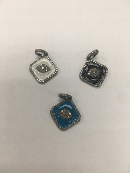 Evil Eye Silver Diamond Charm