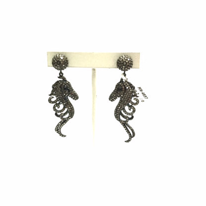 Flying Horse Head Diamond Earring