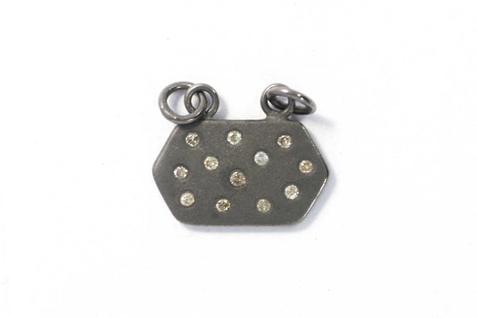 Hexagon Shape Diamond Pendant