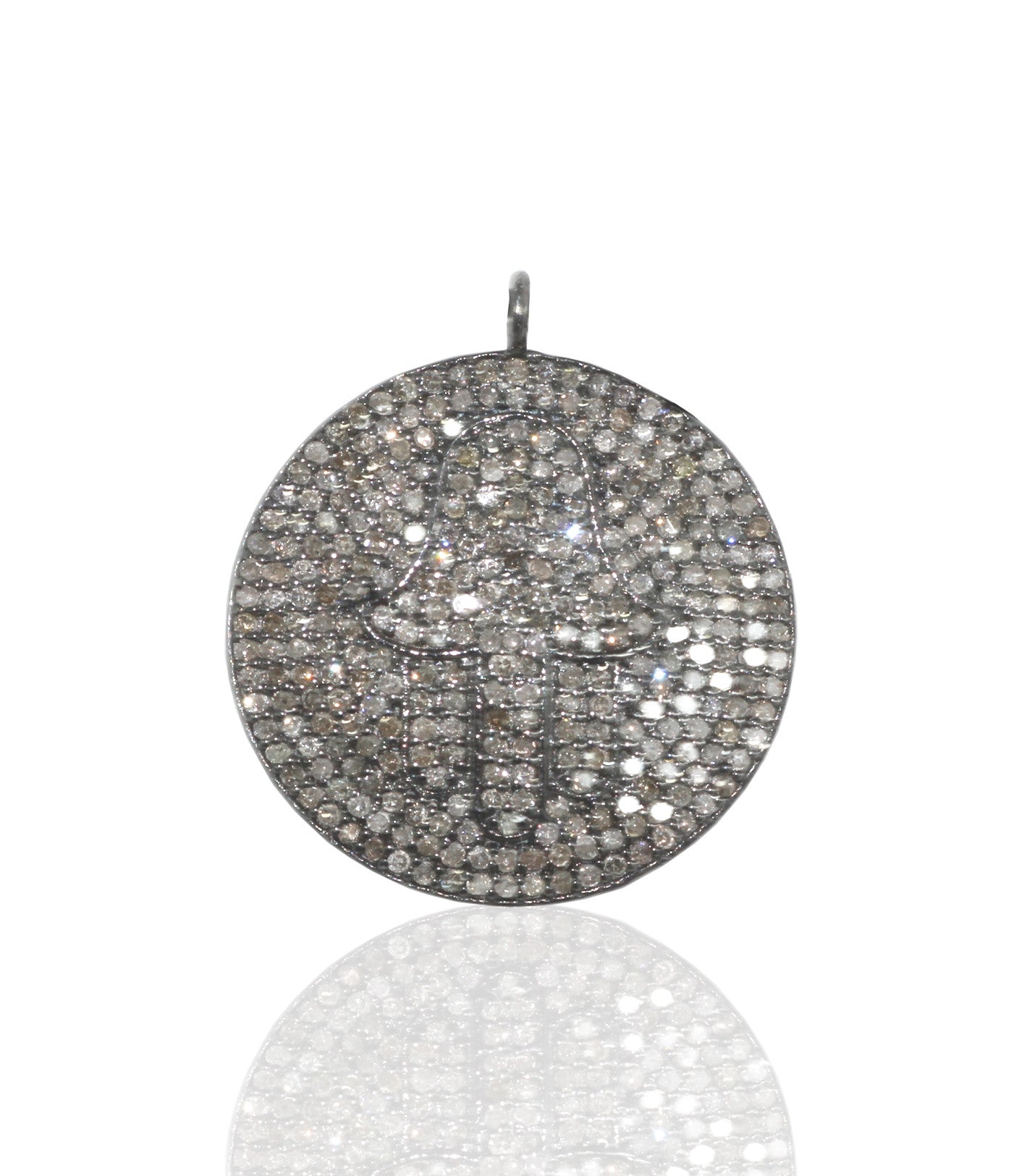 Hamsa on Disc Diamond charm