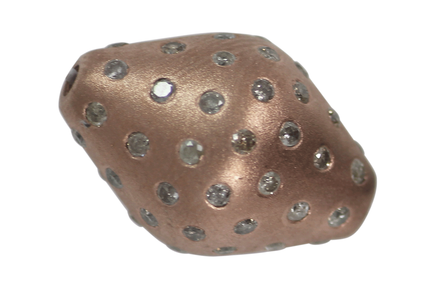 Silver Diamond Bead .925 Oxidized Sterling Silver Diamond Beads, Genuine handmade pave diamond Beads Size Approx 20x14 MM