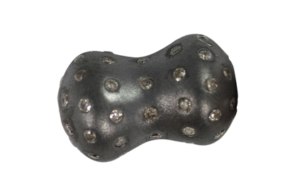 Silver Diamond Bead .925 Oxidized Sterling Silver Diamond Beads, Genuine handmade pave diamond Beads Size Approx 18x11 MM