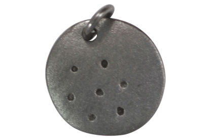 Round Shape Silver Pave Diamond Pendant .925 Oxidized Sterling Silver Diamond Pendant, Genuine handmade pave diamond Pendant Size 15 MM