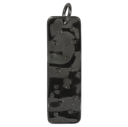 Rectangle Silver Pave Diamond Pendant