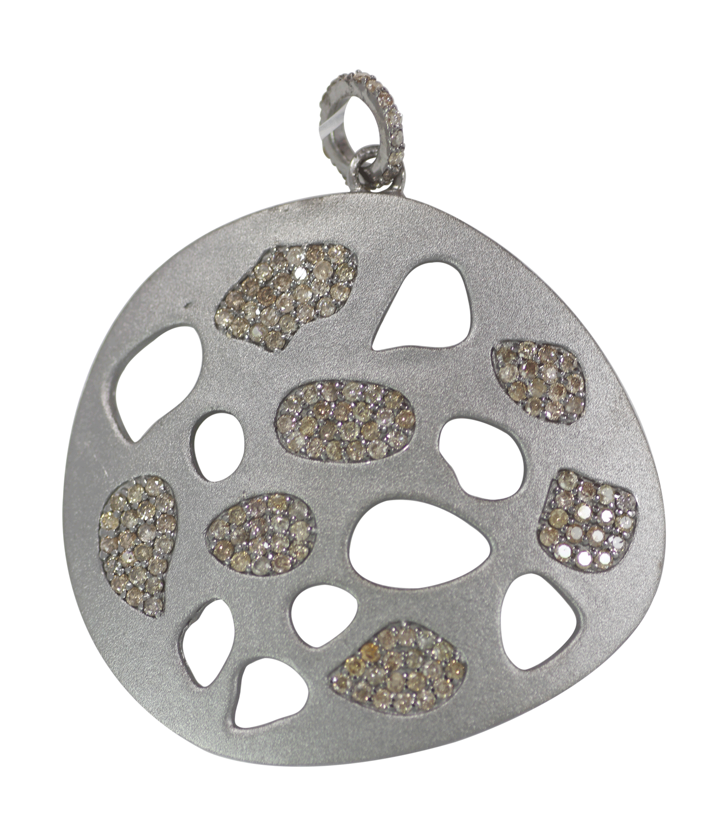 Silver Pave Diamond Pendant
