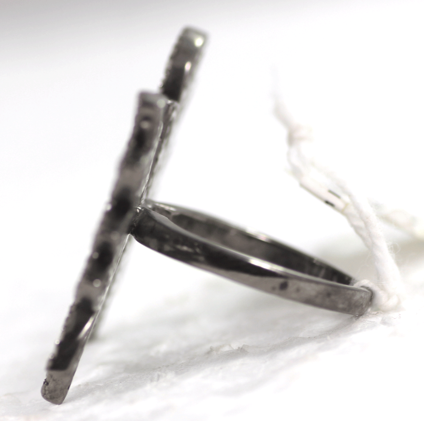Butterfly shape Pave Diamond Ring .925 Oxidized Sterling Silver Diamond Ring, Genuine handmade pave diamond Ring Size Approx 1.60"(35 x 40 MM)